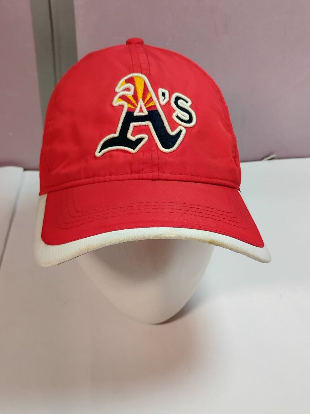 Arizona A’s Red Performance Hat Pacific Headwear Adjustable Baseball Cap